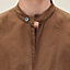 Short-sleeve boxy fit shirt with vareuse collar, View: Worn, worn, view 5 of 7