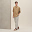 Short-sleeve boxy fit shirt with vareuse collar, View: Worn, worn, view 1 of 7