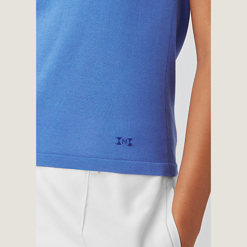 Short sleeve knit sweater