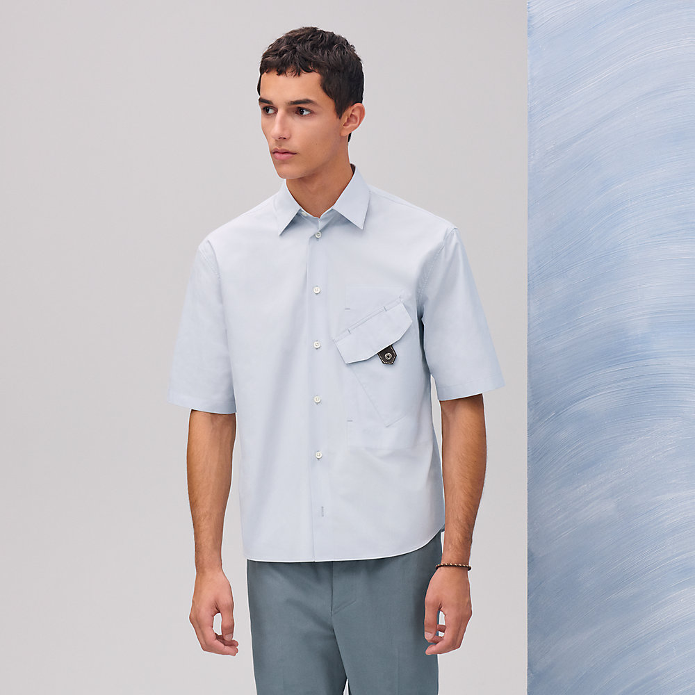 Short-sleeve straight cut shirt | Hermès Ireland