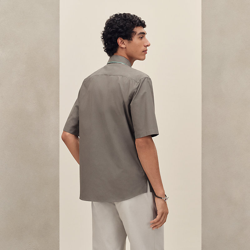 Short-sleeve straight cut shirt | Hermès Canada