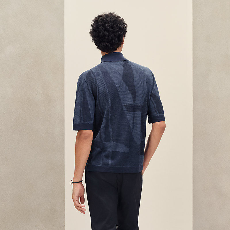Short-sleeve straight cut shirt