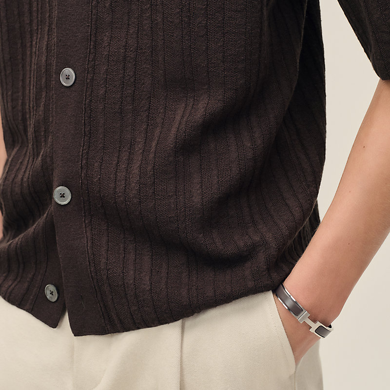Short-sleeve straight cut shirt