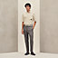 Short-sleeve straight cut shirt with leather detail, View: Worn, worn, view 1 of 6