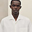 Short-sleeve straight cut shirt with notched collar, View: Worn, worn, view 4 of 5