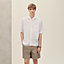 Short-sleeve straight cut shirt with notched collar, View: Worn, worn, view 2 of 5