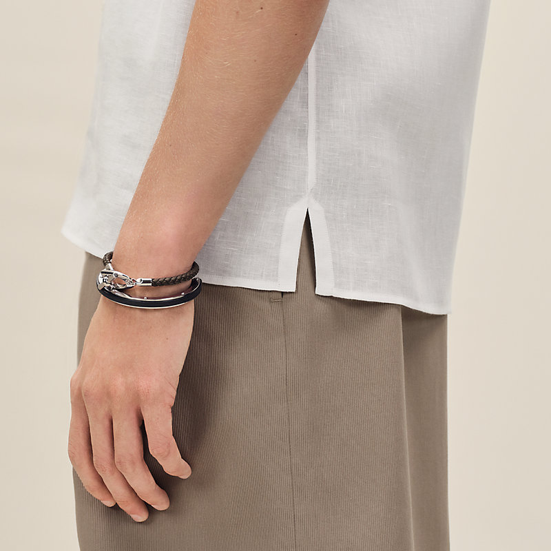 Short-sleeve straight cut shirt with notched collar | Hermès USA