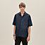 Short-sleeve straight cut shirt with notched collar, View: Worn, worn, view 2 of 5