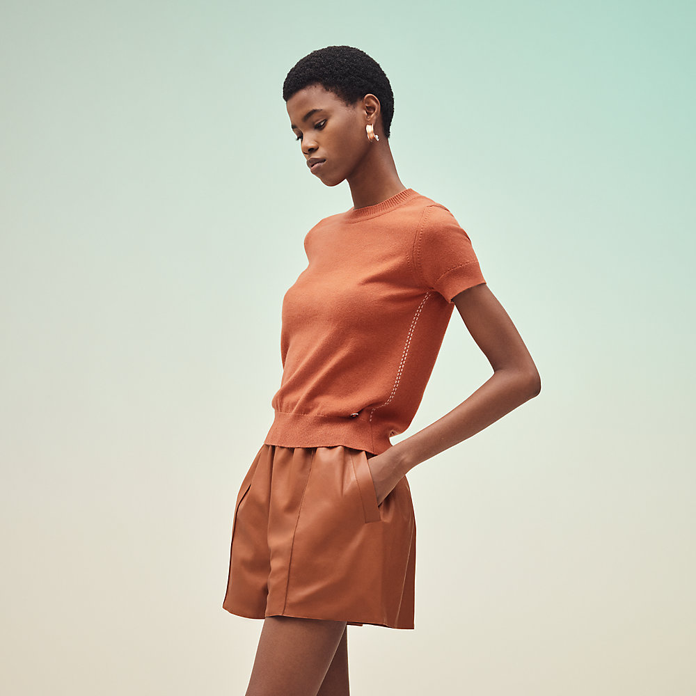 HERMES ブルー 半袖でサマーニット トップス エルメス 楽天市場