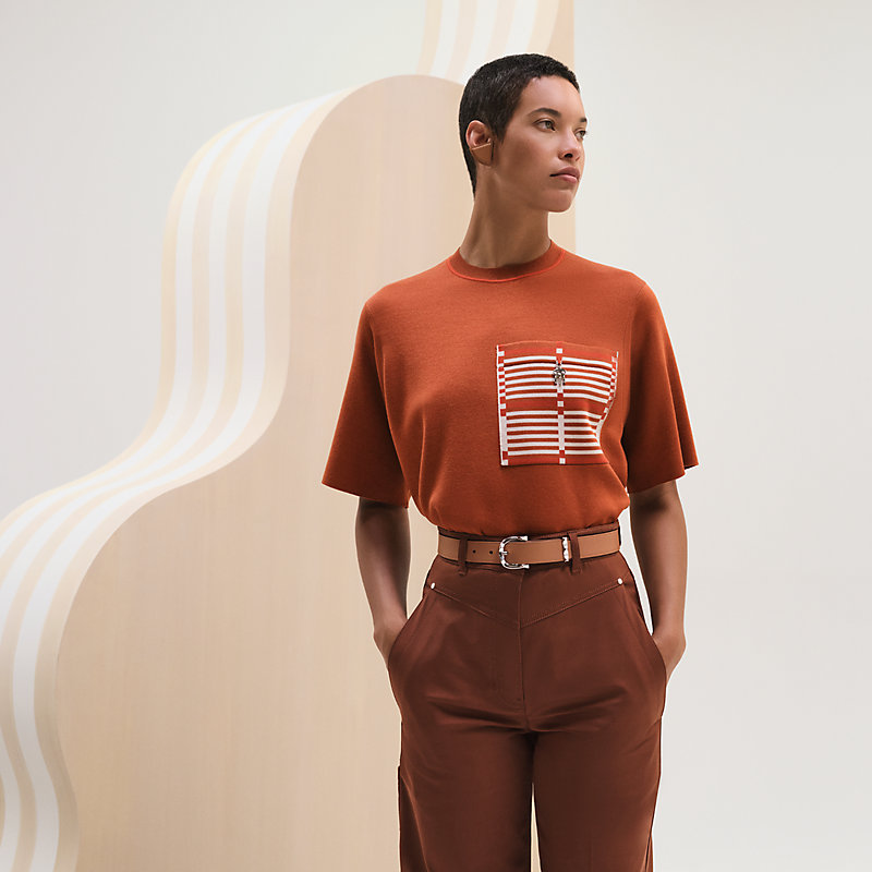 Short-sleeve sweater with pocket | Hermès Macau SAR