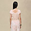 Short-sleeve sweater with ruffled details, View: Worn, worn, view 3 of 5