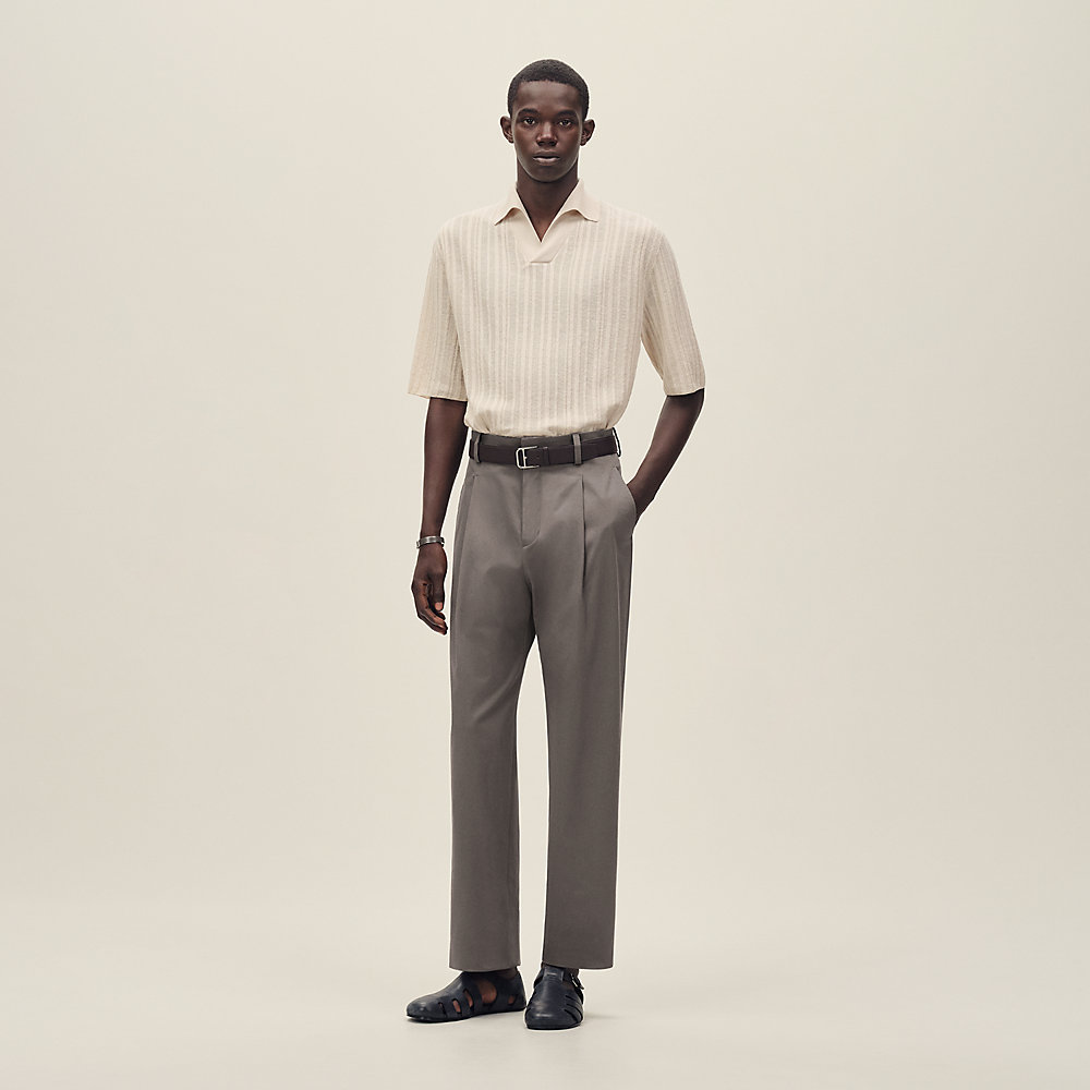 Shot-sleeve polo shirt | Hermès Greece Shot-sleeve polo shirt | Hermès Greece