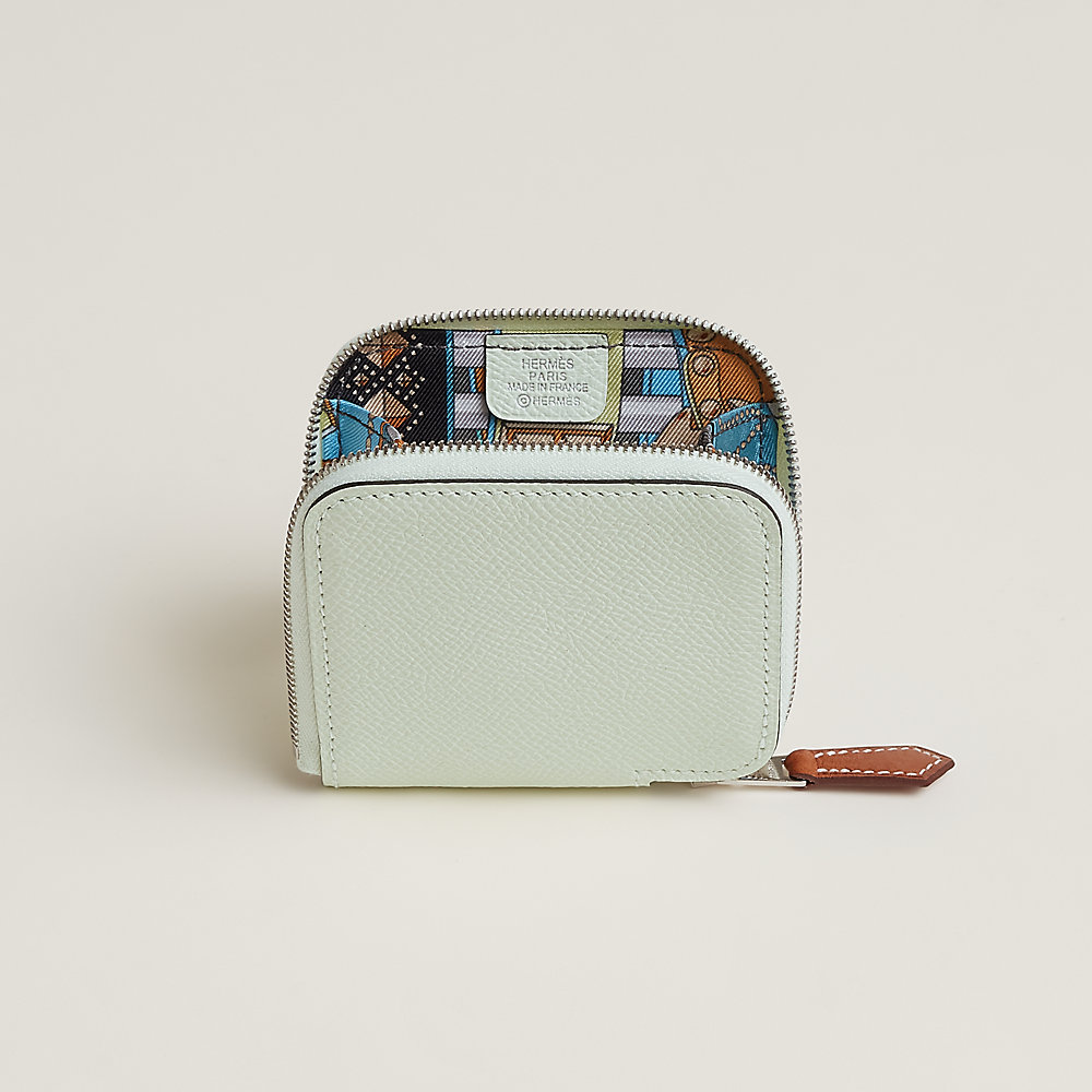 Hermes Donna Coin Purse Blue Jean silver hardware oval coin case – 銀蔵オンライン