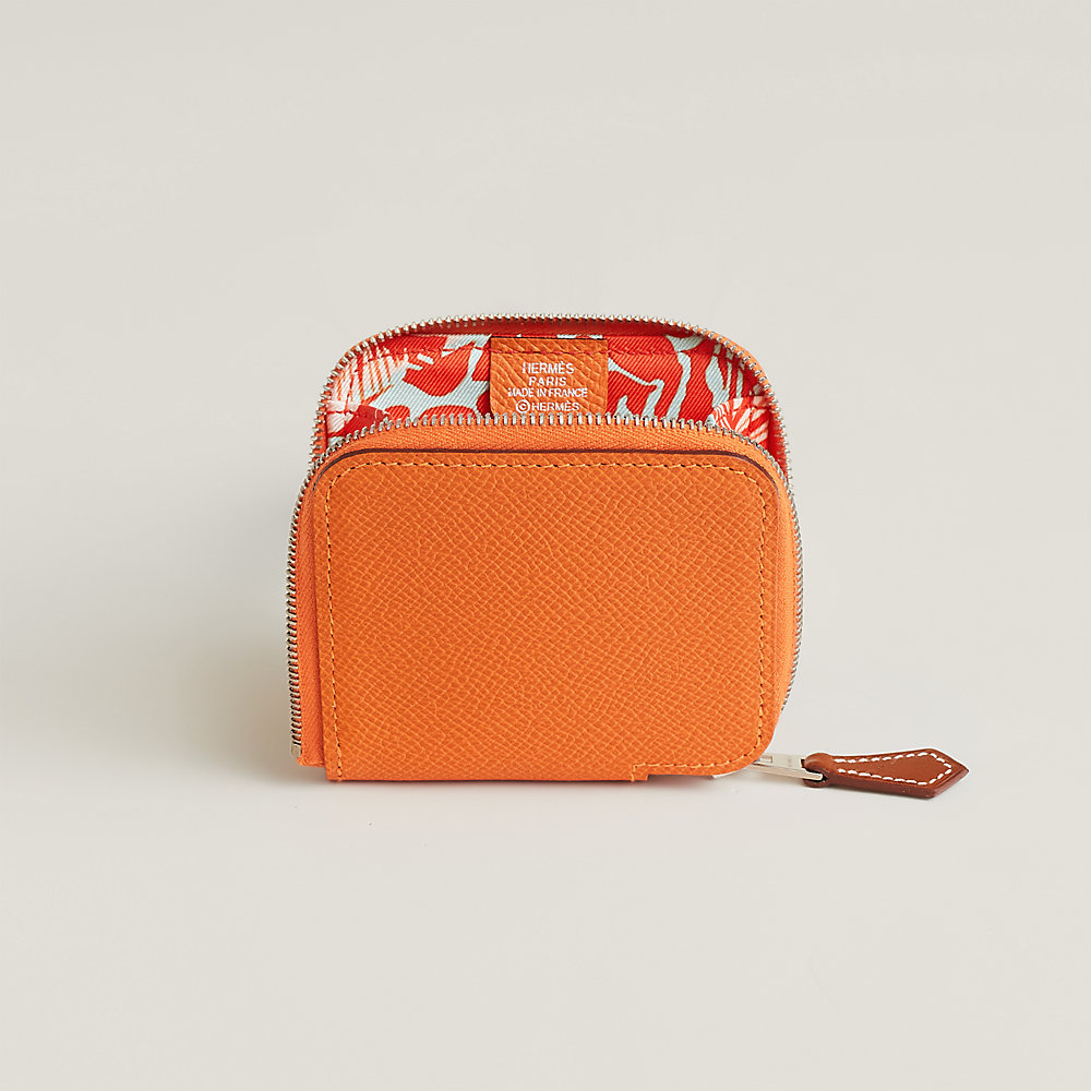Hermes Shopping Bag Orange Bag Charm New w/ Box