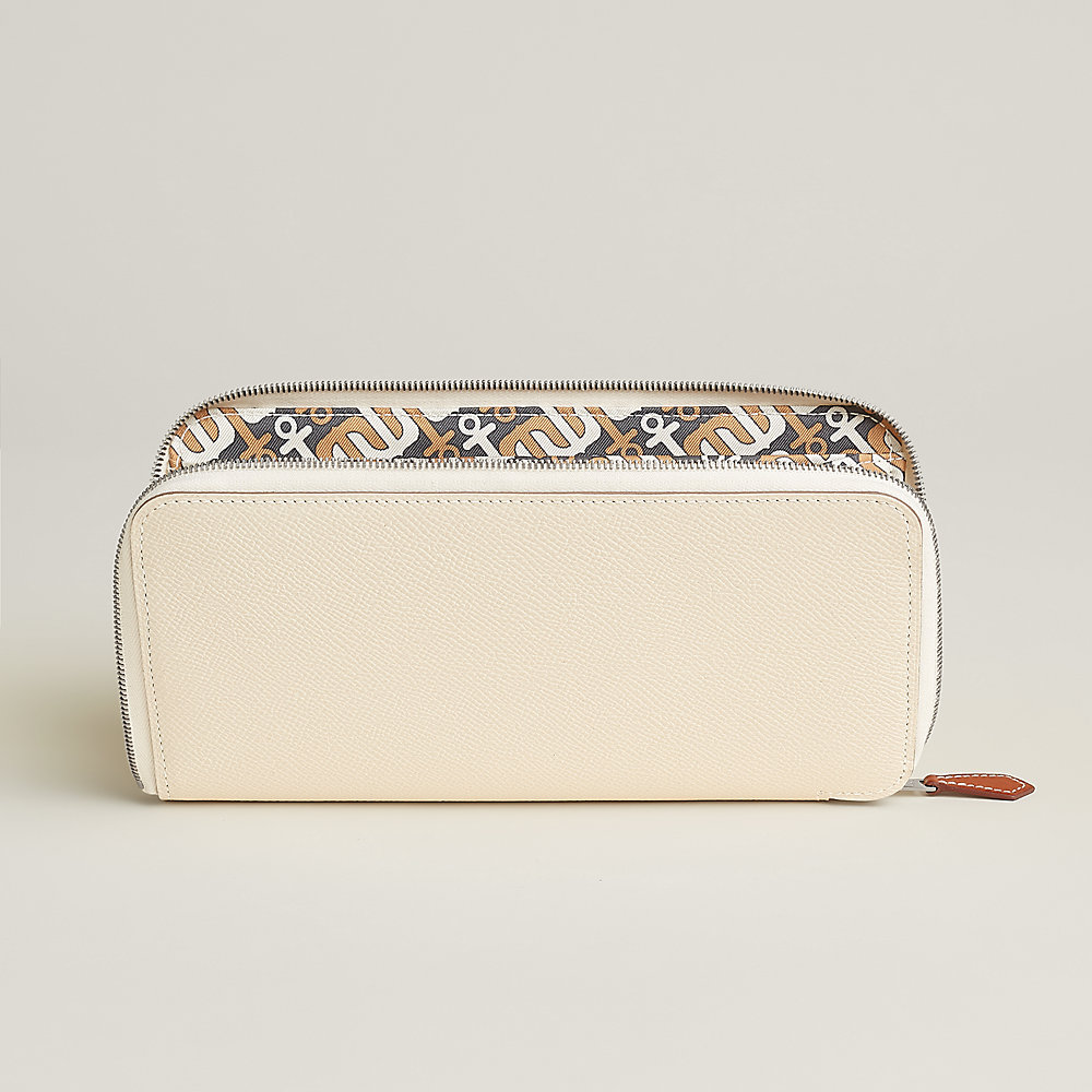 【国内発送】Silk'In Classique long wallet Hermes Silk'In Classique Long Wallet Blue Zellige Epsom