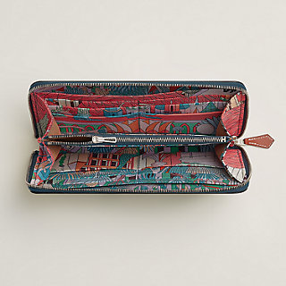 【大人気♪】HERMES Silk'In Classique コンパクトウォレット ブラック（黒）系 HERMES Silk In(エルメス シルクイン) 財布