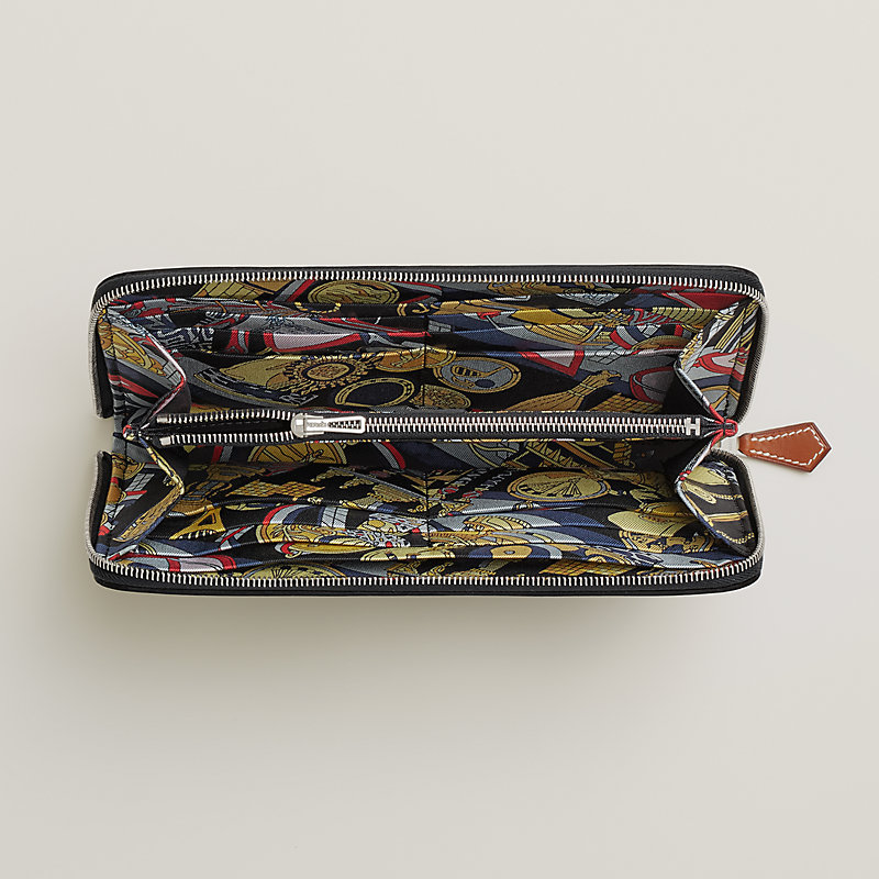 Silk'In Classique long wallet - Blue | Hermès Macau SAR
