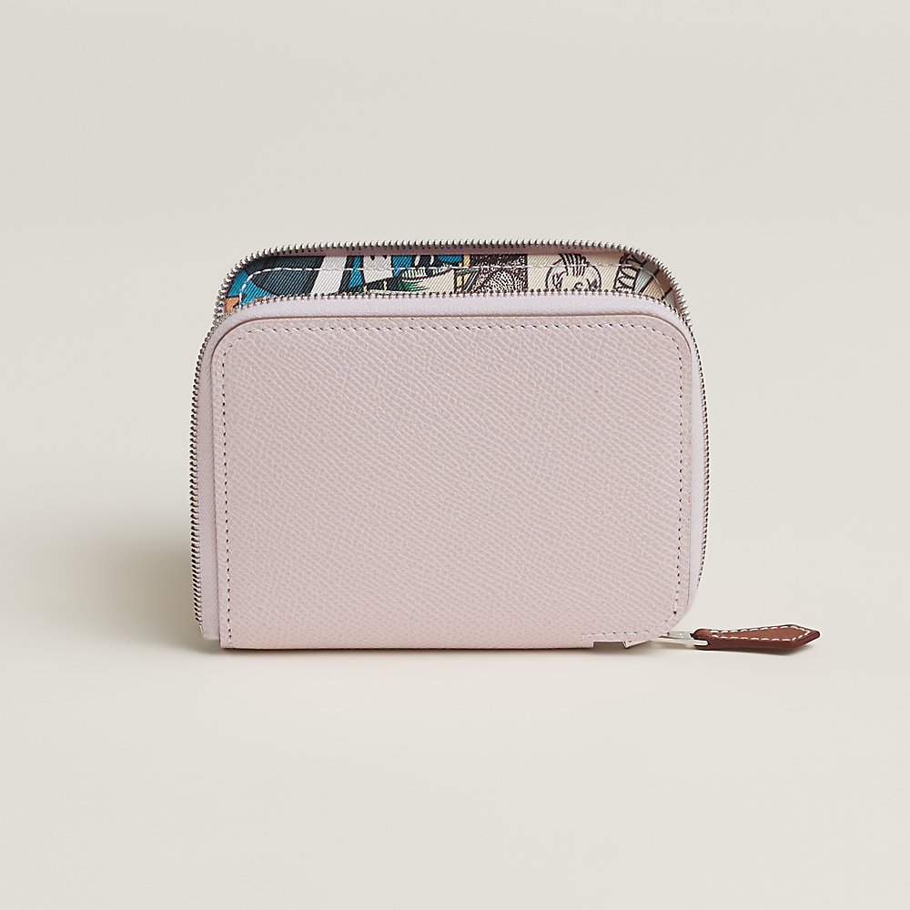 折りたたみ財布 HERMES Silk in compact Craie/Mauve pale Brand New ( Rank N ) HERMÈS Silk'in Compact wallet Mauve