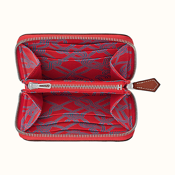 hermes silk compact wallet