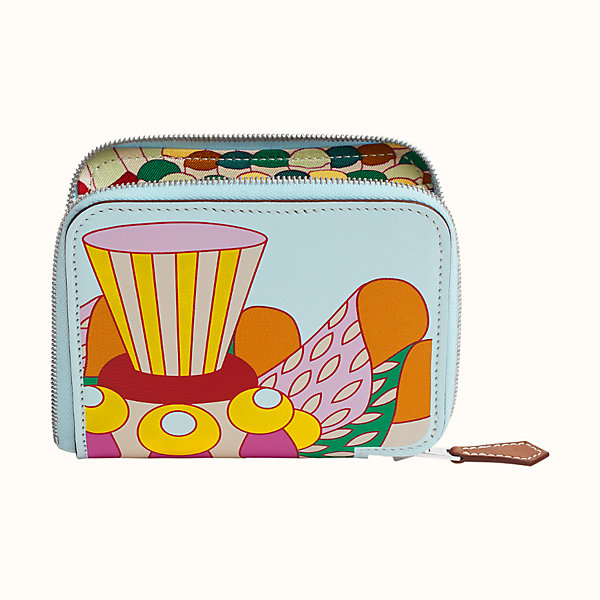 hermes silk compact wallet