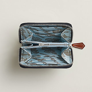 HERMES◆Silk in compact Sesame/Gris perle◆ silk-in-compact-wallet--