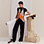 Silk scarf and tie accessory, View: Worn, worn, view 1 of 5