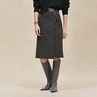 品格が香る一瞬の揺らぎ HERMES Gonna Midi ボタンスカート バイアスサテンスカート #2カラー | SKIRT | JUMELLE
