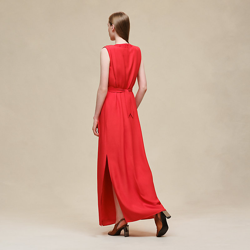 Sleeveless embroidered caftan