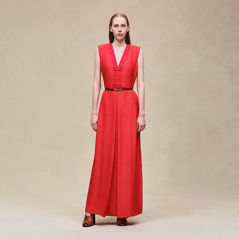 Sleeveless embroidered caftan