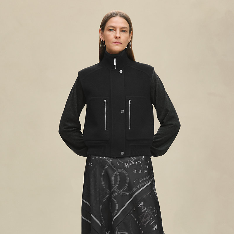 Sleeveless short bomber jacket | Hermès Hong Kong SAR