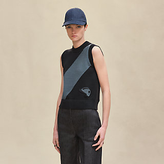 HERMES 2022《ラムスキン装飾》ポケット ニット セーター　E4265 HERMES 2022《ラムスキン装飾》ポケット ニット セーター E4265