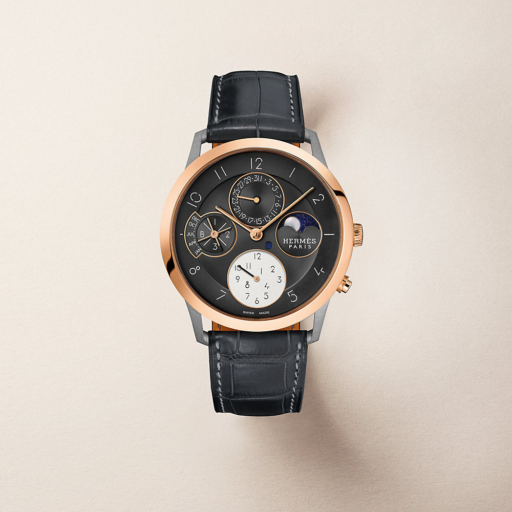 Slim d'Hermes Quantieme Perpetuel watch, 39.5 mm | Hermès USA