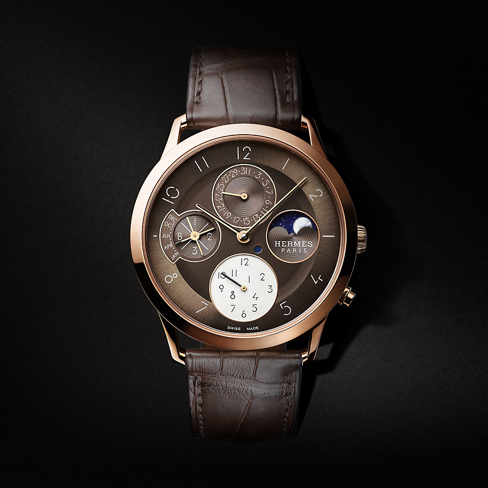 Slim d'Hermès Quantieme Perpetuel watch, 39.5 mm | Hermès USA