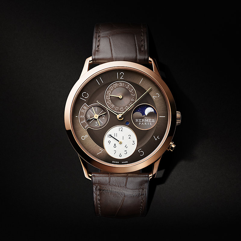 Slim d'Hermès Quantieme Perpetuel watch, 39.5 mm | Hermès USA