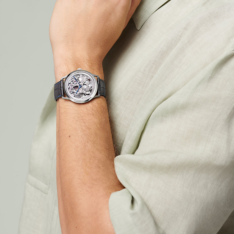 Slim d'Hermès Squelette Lune watch, 39.5 mm | Hermès USA