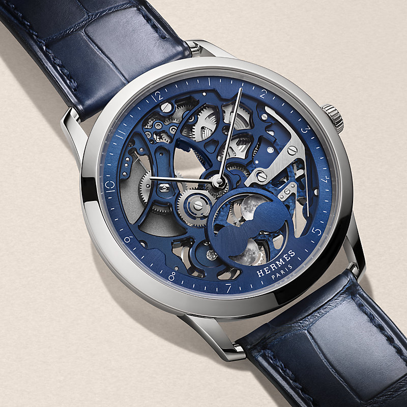 Slim d'Hermès Squelette Lune watch, 39.5 mm | Hermès USA