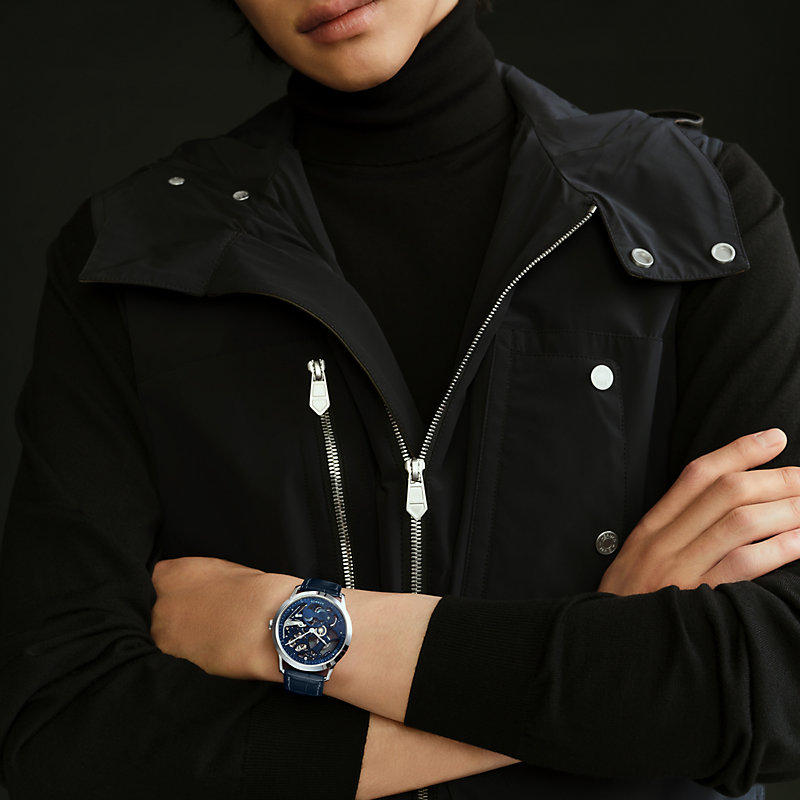 Slim d'Hermès Squelette Lune watch, 39.5 mm | Hermès USA