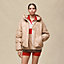 Smooth calfskin puffer coat, View: Worn, worn, view 2 of 7
