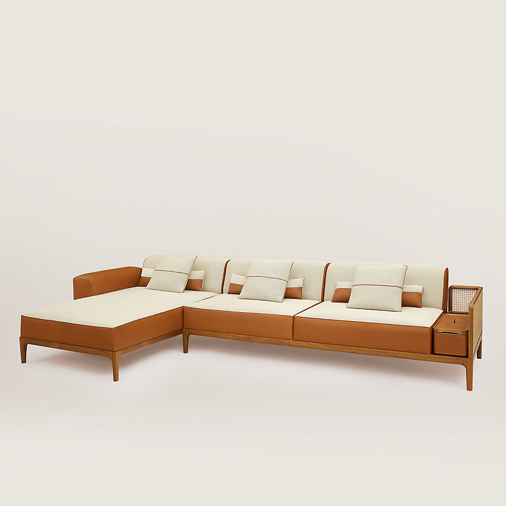 Sofa Sellier 2-seater with chaise lounge | Hermès Finland