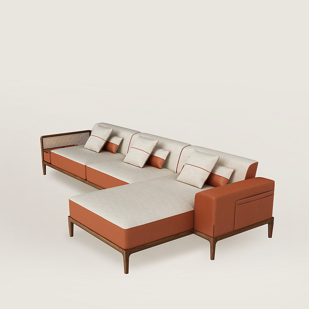 Sofa Sellier 2-seater with lounge chair | Hermès Czech Republic