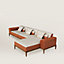 Sofa Sellier 2-seater with lounge chair, View: Worn, worn, view 1 of 1