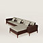 Sofa Sellier 2-seater with lounge chair, View: Worn, worn, view 1 of 1