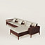 Sofa Sellier 2-seater with lounge chair, View: Worn, worn, view 1 of 2