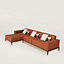 Sofa Sellier 2-seater with lounge chair, View: Worn, worn, view 1 of 1