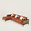 Sofa Sellier 2-seater with lounge chair, View: Worn, worn, view 1 of 2