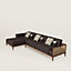 Sofa Sellier 2-seater with lounge chair, View: Worn, worn, view 1 of 2