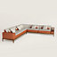Sofa Sellier d'angle 5 places, Vue: Vue portée, worn, vue 1 sur 2