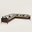 Sofa Sellier d'angle 5 places, Vue: Vue portée, worn, vue 1 sur 2