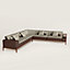 Sofa Sellier d'angle 5 places, Vue: Vue portée, worn, vue 1 sur 2