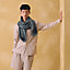 Soie en Vague scarf, View: Worn, worn, view 1 of 4